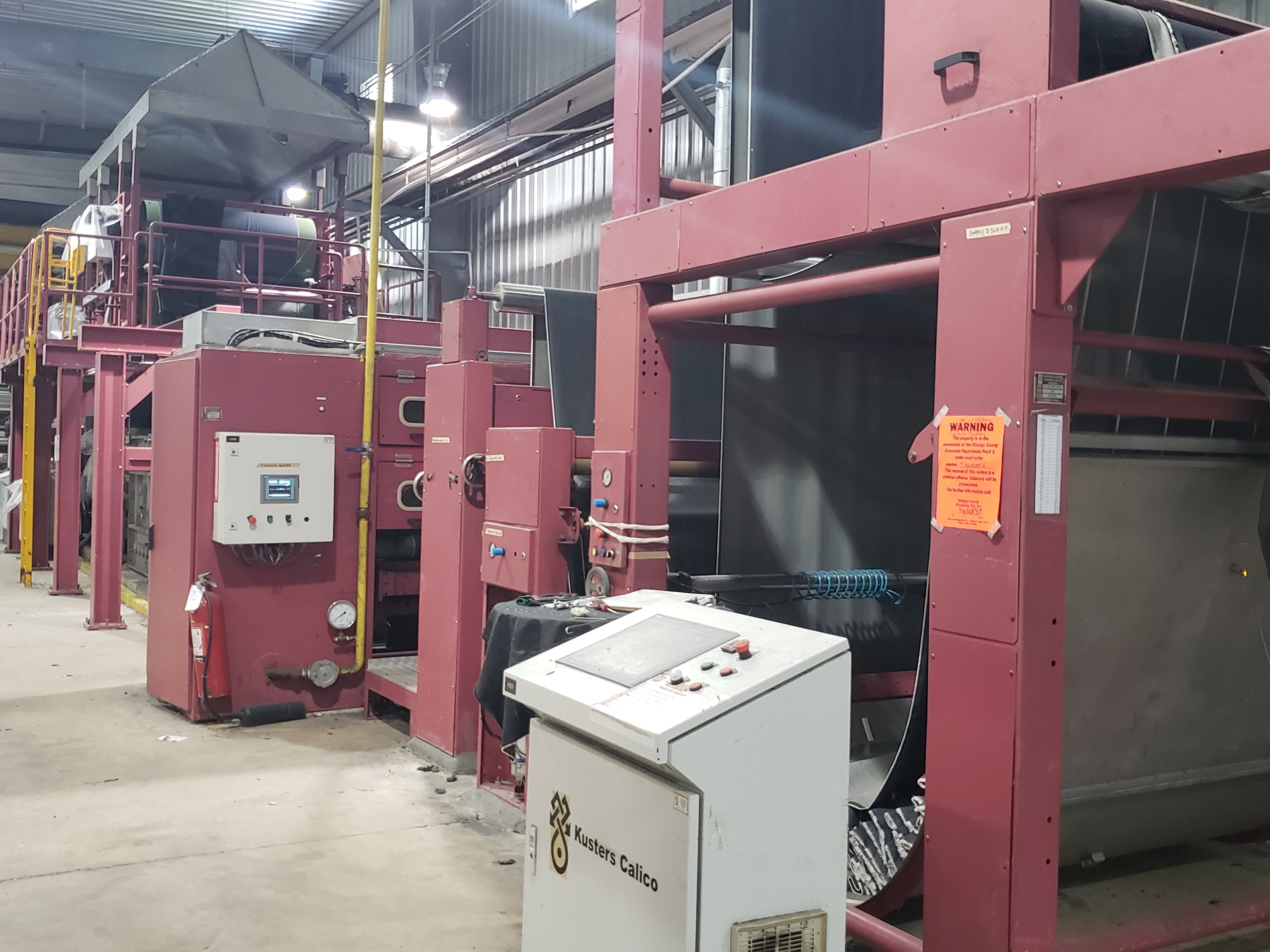 Kusters-Calico Finishing Range and Bruckner Sanforizer